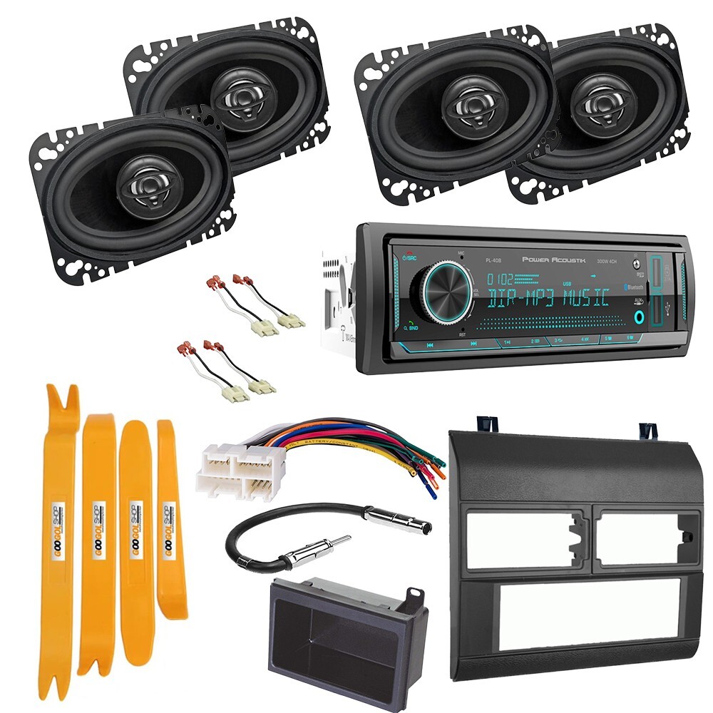 Single Din AM/FM Car Stereo Bluetooth Receiver for 1988-1994 GM C/K 1500 GRAY