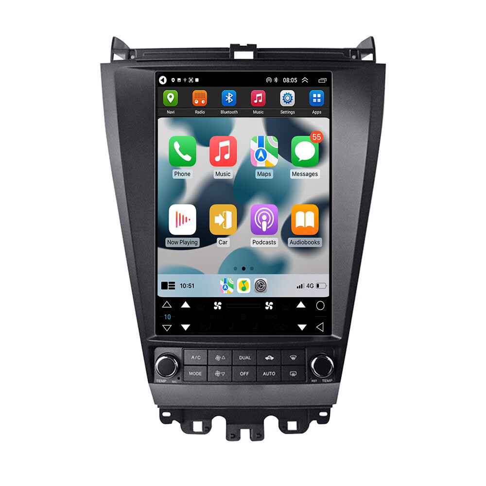12.8″ Car Radio For Honda Accord 07 2004-2007 Android 14 Tesla Stereo GPS WIFI