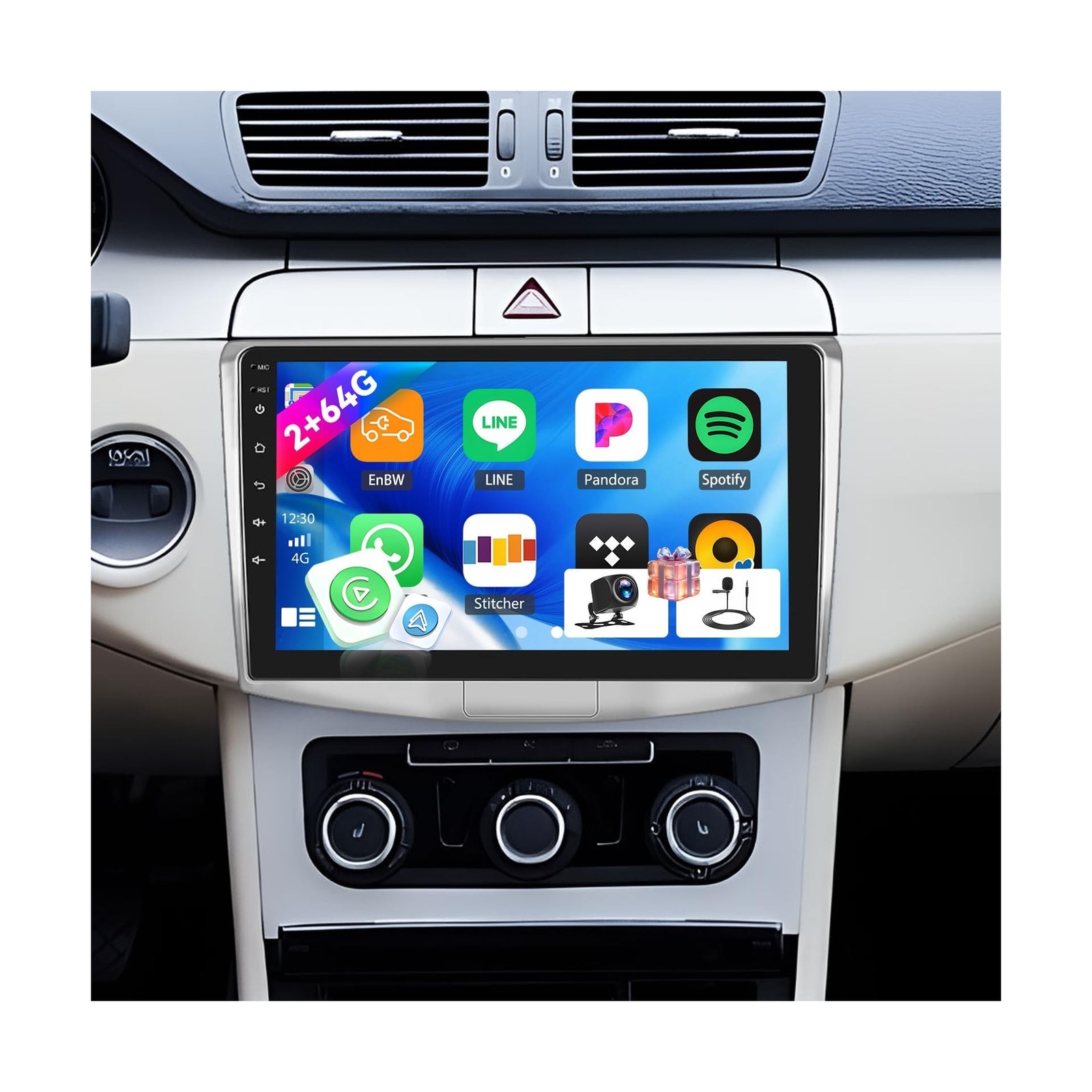 [2+64G] Android 13 Car Stereo for VW Passat B6 B7/Magotan CC 2010-2015 with C…