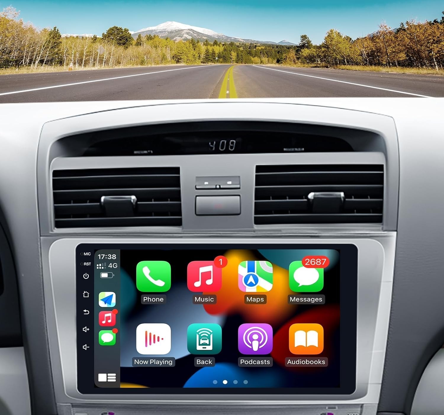 For 2007-2011 Toyota Camry Radio Carplay Back Camera w/Cam FM RDS GPS Navigation