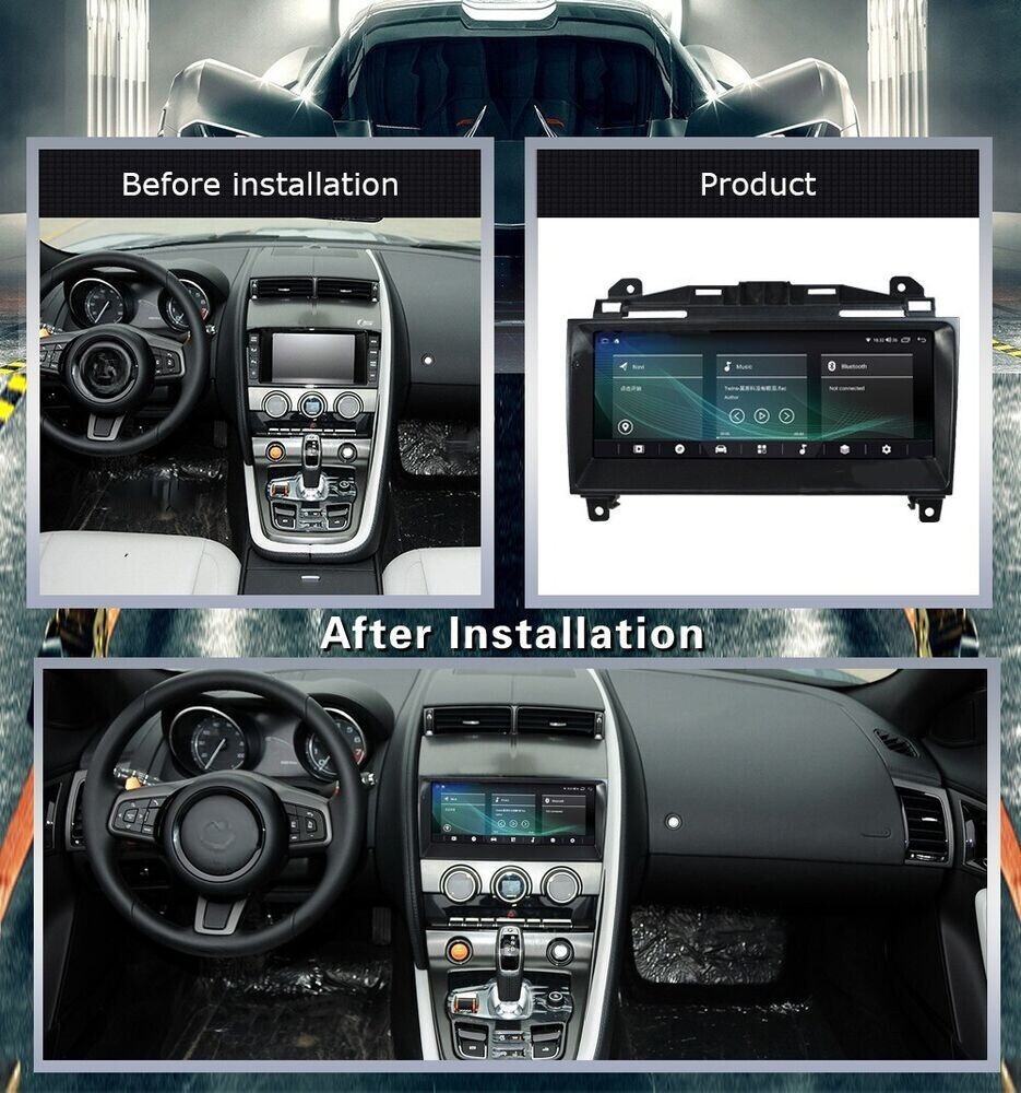 USED 10.25″ Android Car Stereo Radio BT Carplay GPS For Jaguar F-TYPE 2012-2020
