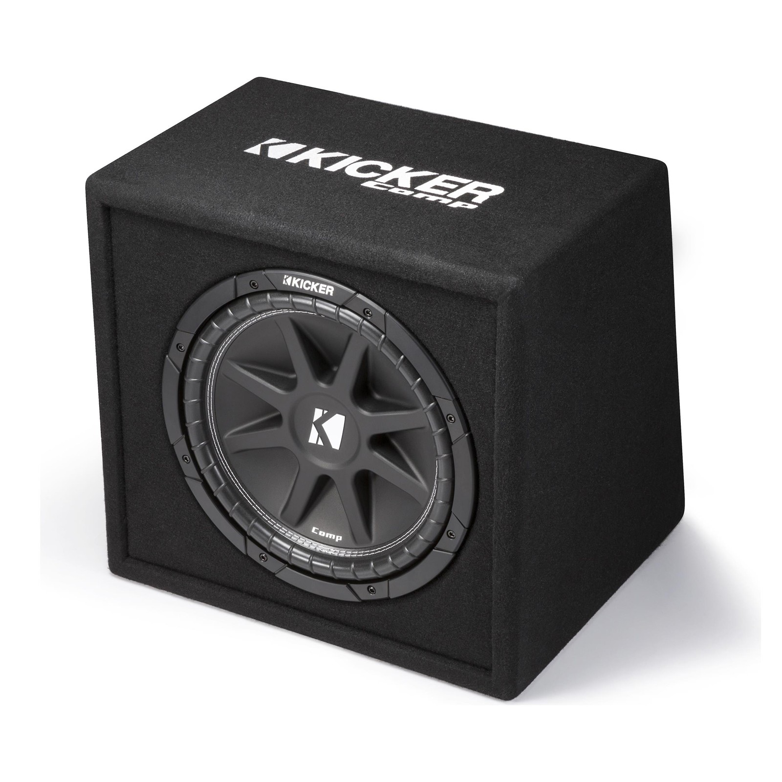 Kicker 12″ 300 Watt Car Subwoofer in Vented Enclosure, Bass Knob with Wire