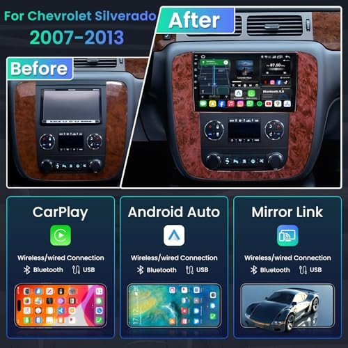 4+64GB Android 13 Radio for 2007-2013 Chevy Tahoe Suburban: 9 inch 8Core