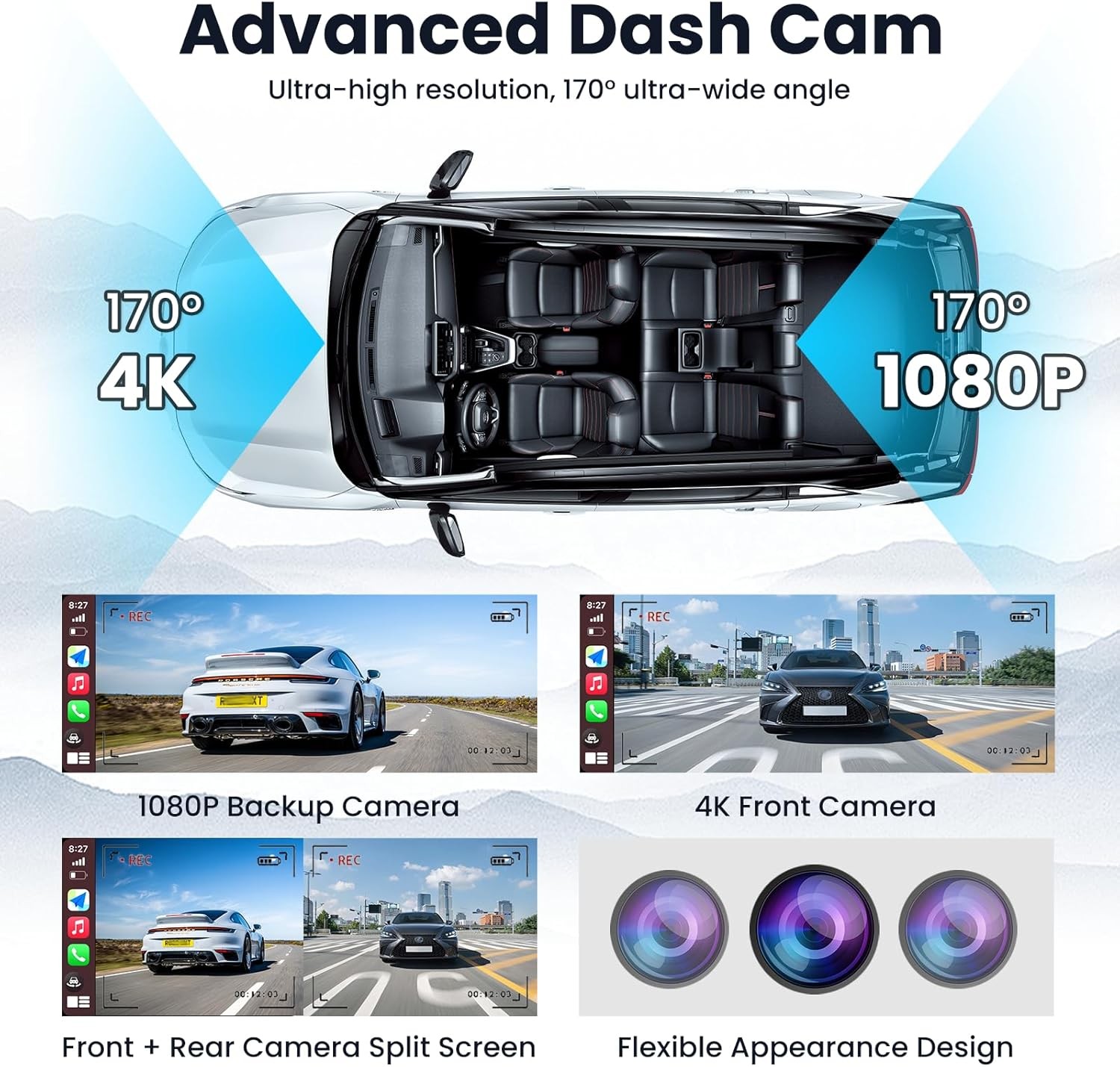 10.26″ Touchscreen Wireless Carplay Portable Car Stereo Android Auto Navigation