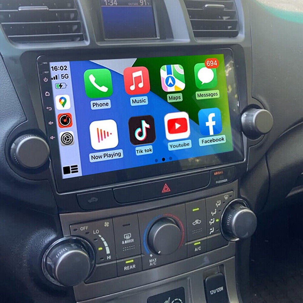 1280*800 CarPlay For 2008 2010 2012 Toyota Highlander Car Radio Stereo GPS 64G