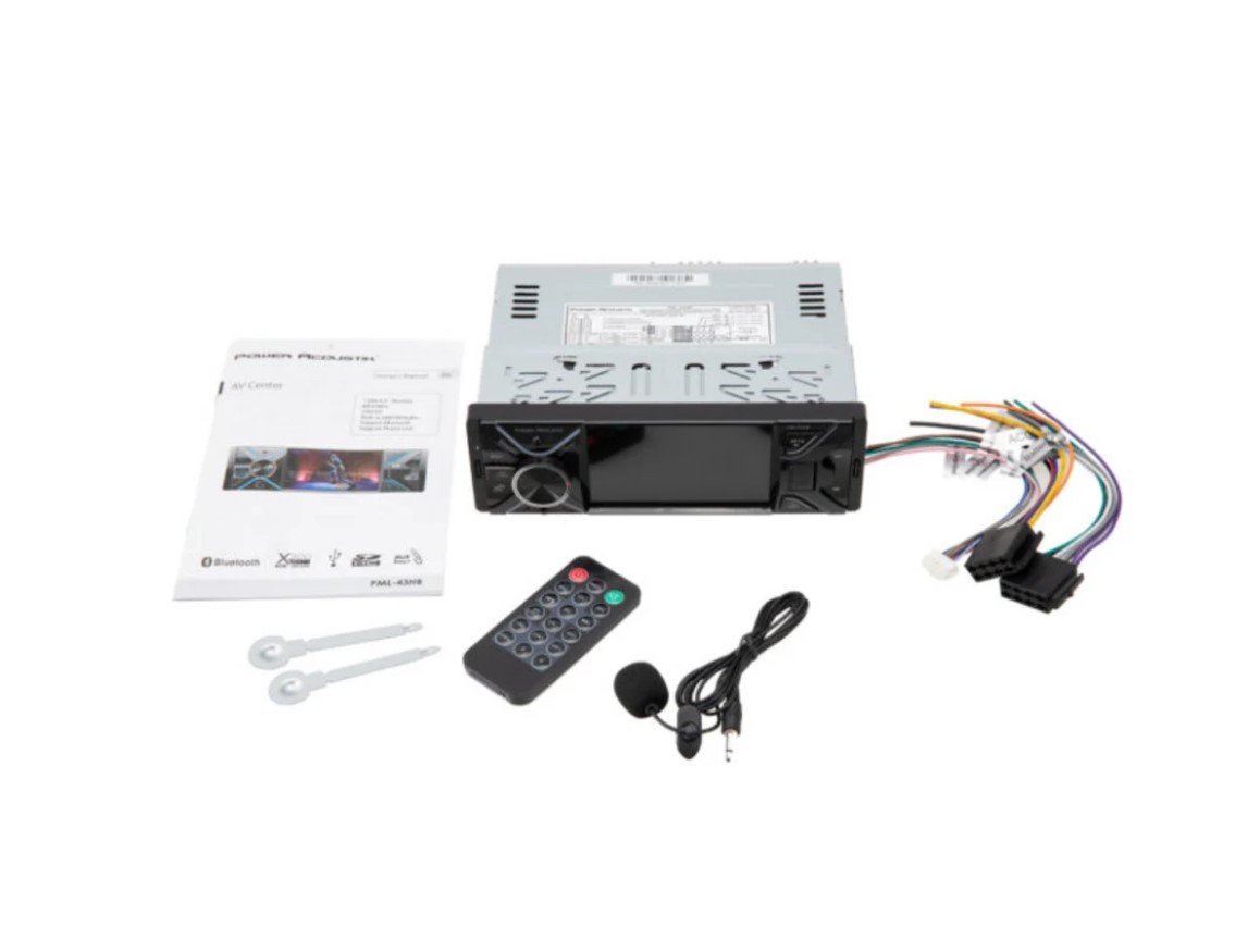 Power Acoustik PML-43HB Bluetooth Digital 1080P Multimedia Receiver w/ 4.3″ LCD
