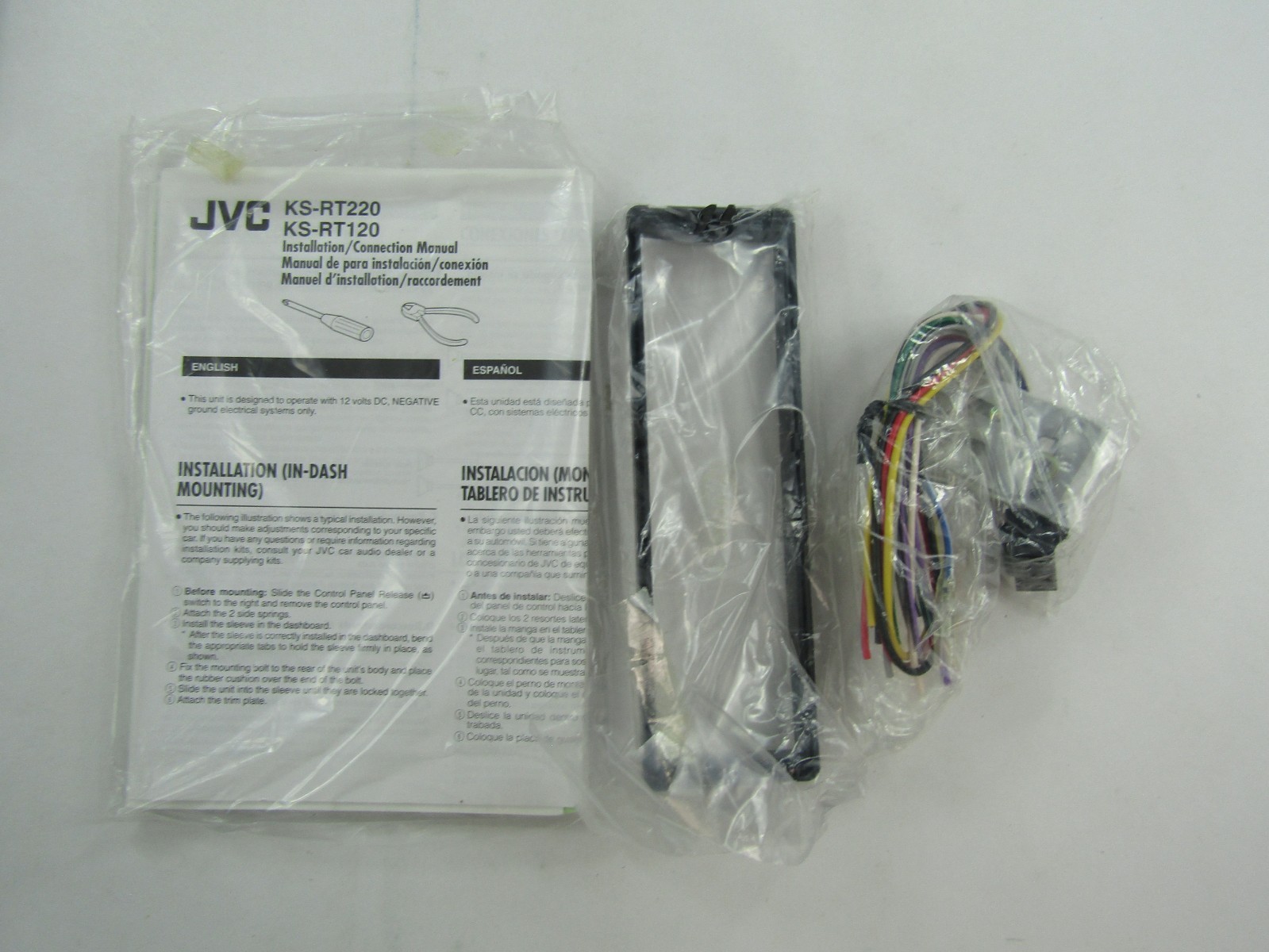JVC KS-RT220 Car Cassette Receiver Radio Manuals Original Box Opened