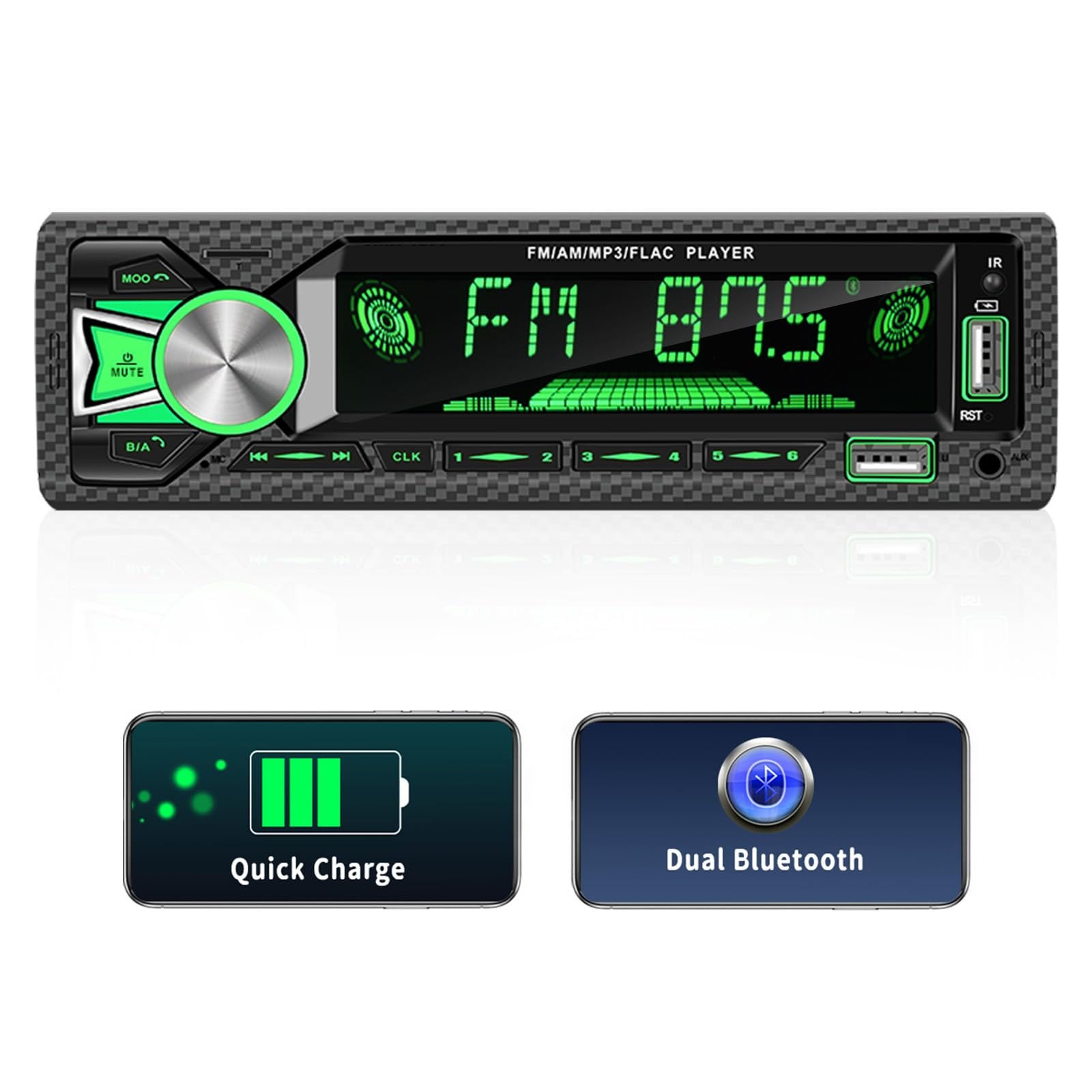 Receptor De Audio Với Pantalla LCD Y Microfono Integrado De Lujo Pro