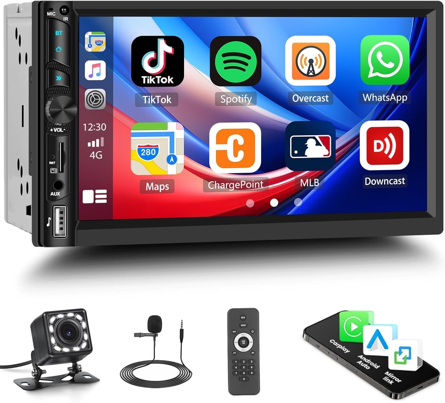 UNITOPSCI 2026 Wireless Apple CarPlay Car Stereo,Wireless Android