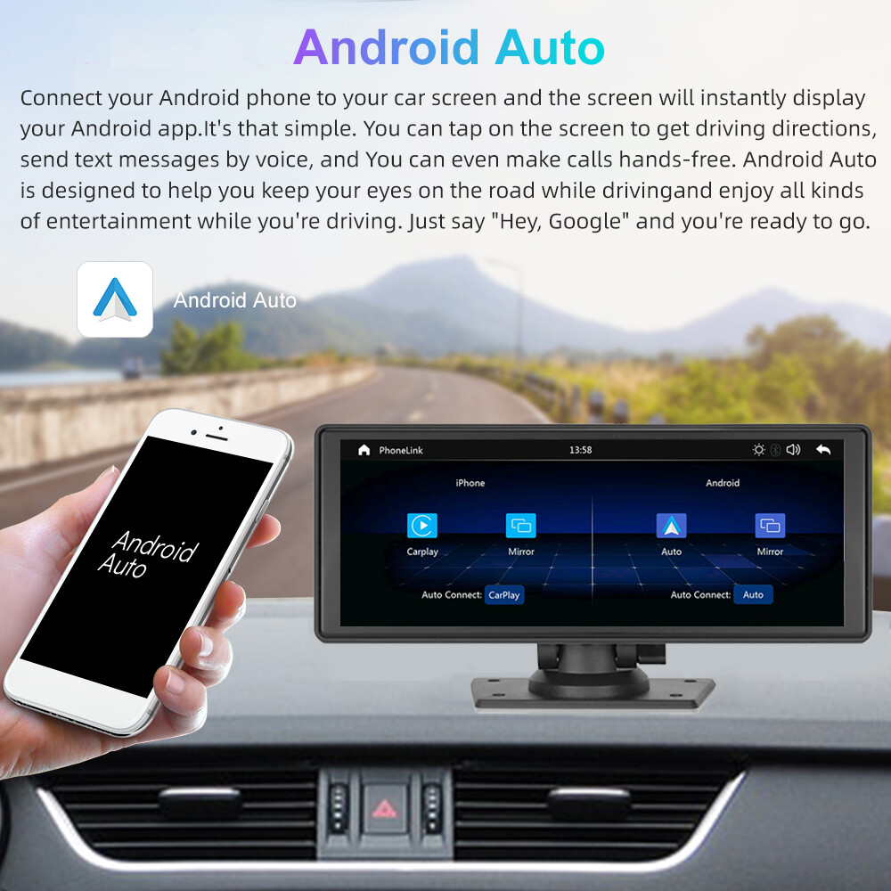 10.26″ HD Touch Screen Wireless Carplay Car Stereo FM Radio Bluetooth MP5 Player