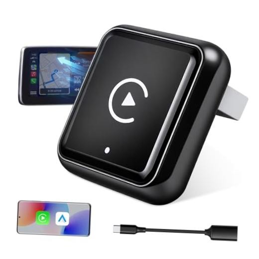2026 Wireless CarPlay & Android Auto Adapter, 2-in-1 Wired to Wireless Dongle,