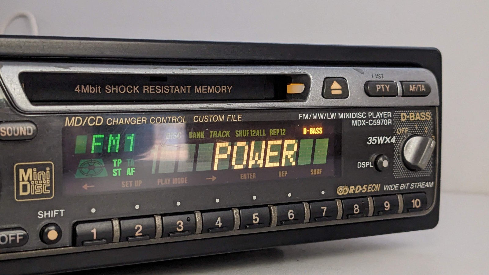Oldschool Sony MDX-C5970R Mini Disc In-Dash Car Radio RDS 35W x 4 +Optional BT