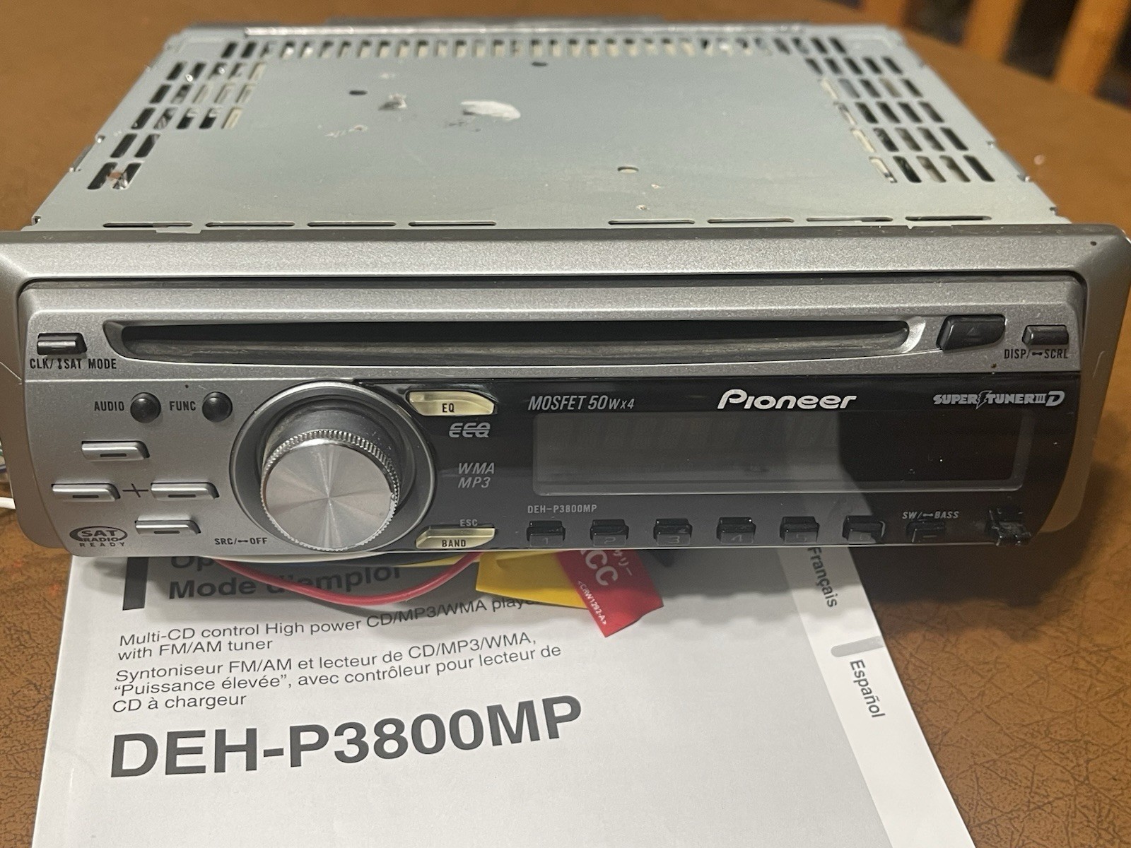 Pioneer “Old School”DEH-P3800MP, CD/MP3, Receiver 200 watts, Easy EQ