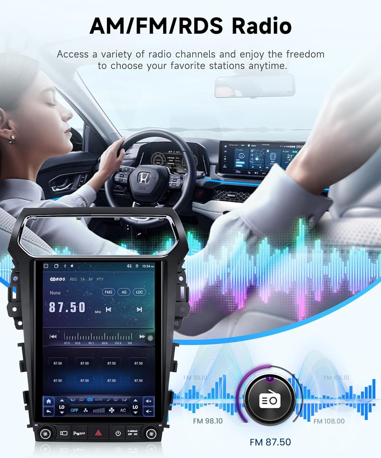 12.1″ Tesla Style Android Head Unit for Ford Explorer 2011-2019 CarPlay Navi 64G