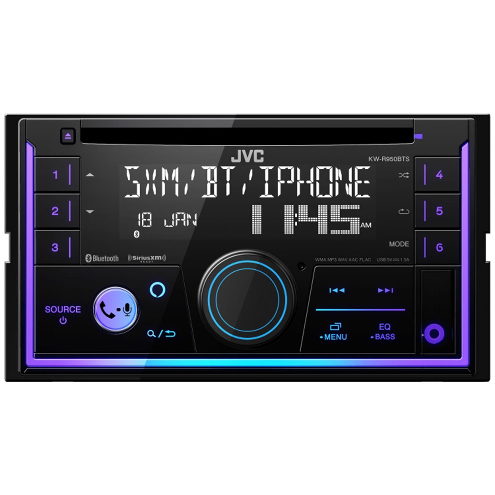 JVC Bluetooth Radio Receiver, Install Dash Kit, 4x 6.5″ 300W Speakers W/Adaptors