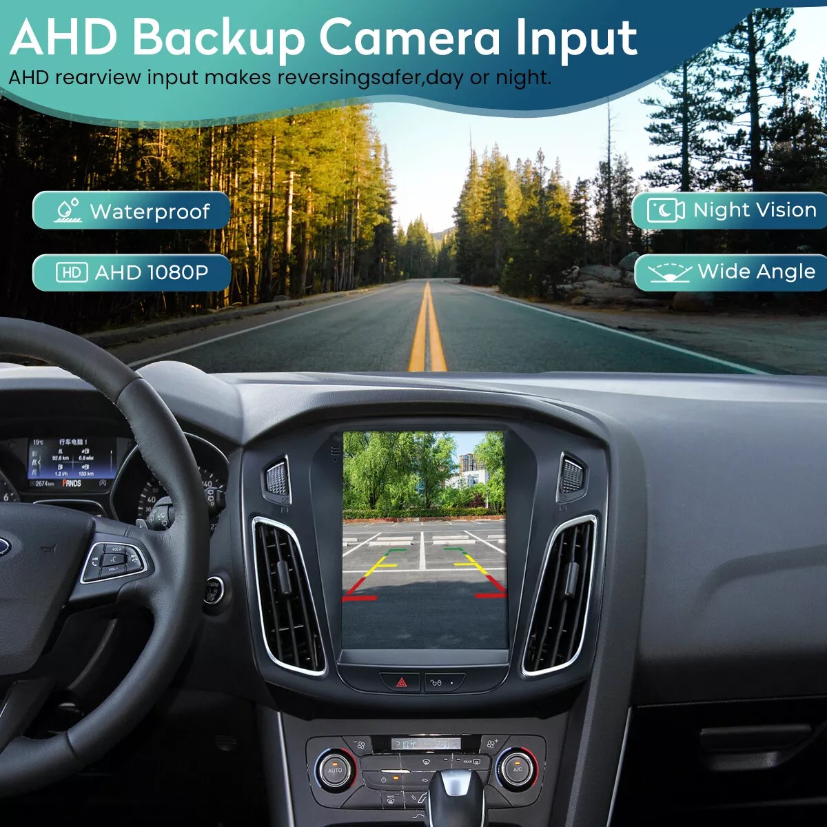 For Ford Focus 2012-2018 32GB Car Apple Carplay Radio Stereo Android 13 GPS +Cam