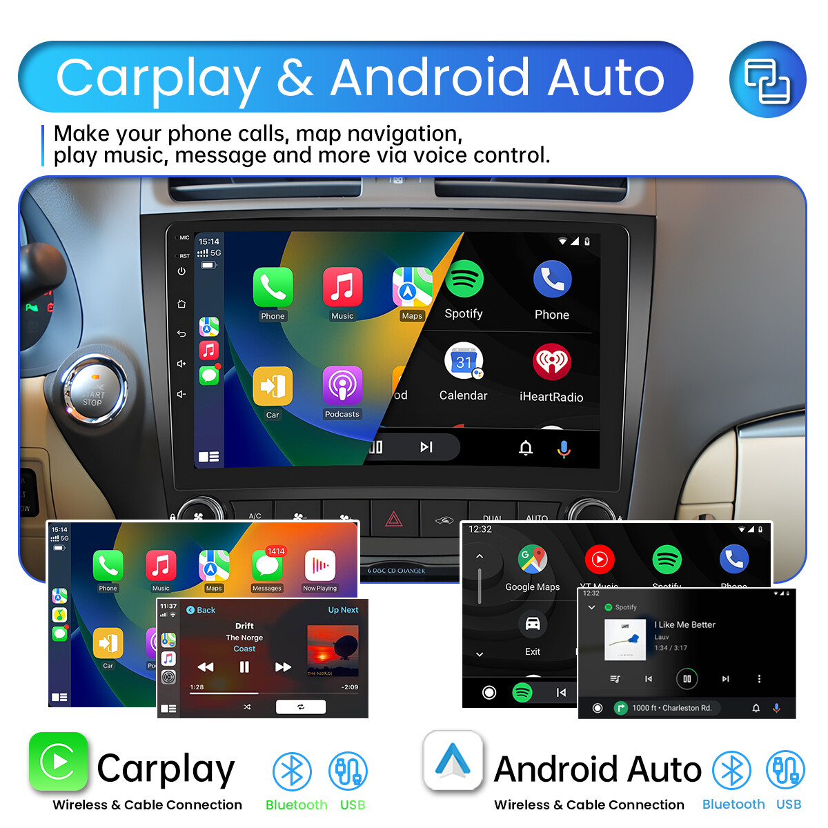 For 2006-2012 Lexus IS250 IS350 Android CarPlay Car Stereo Radio GPS Navi Player