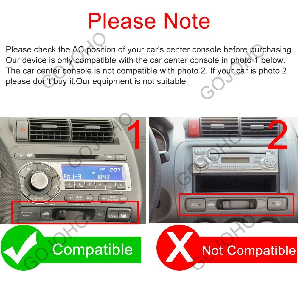 Apple CarPlay For Honda Fit Jazz 2004-2007 Radio Android 15 Car Stereo Navi GPS