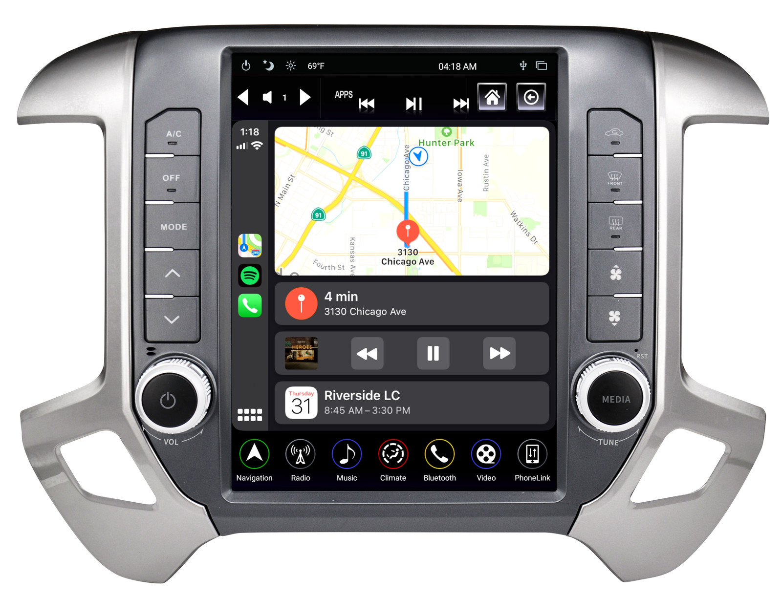 Linkswell 2014-2018 CHEVY SILVERADO/GMC SIERRA GENERATION 4 T-STYLE RADIO 1 – Wi