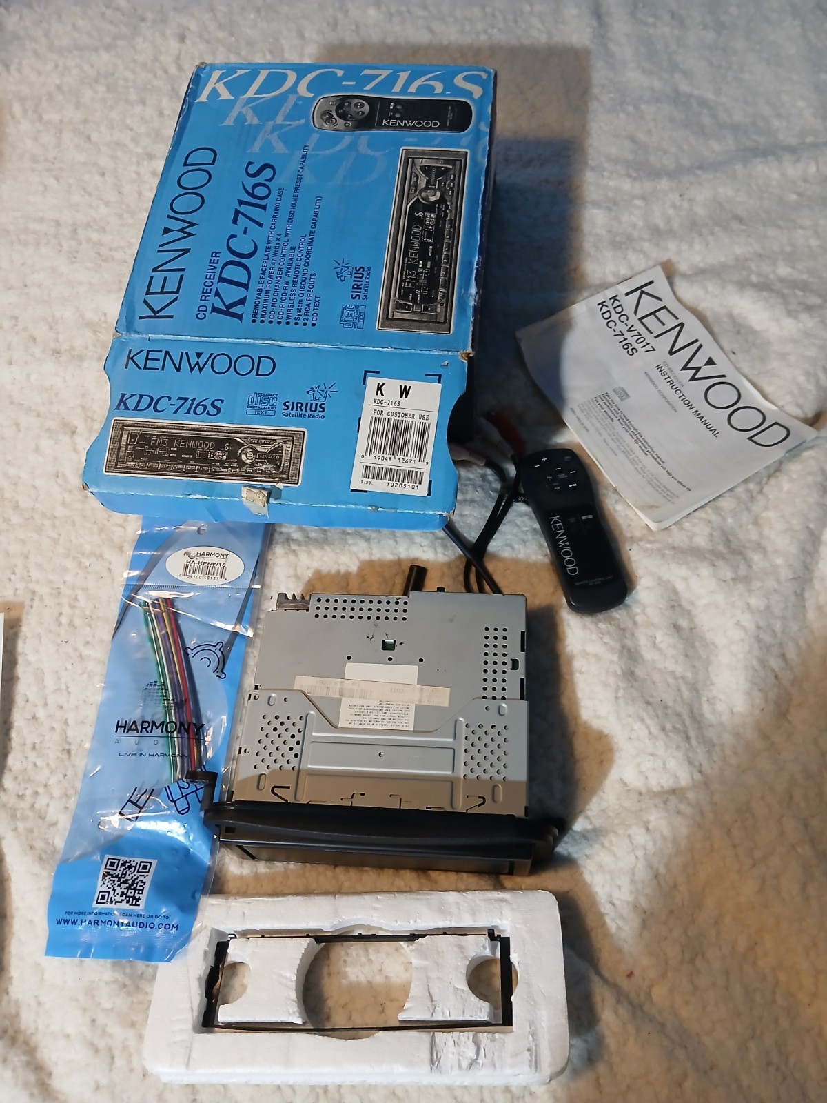 Kenwood KDC-716S Receiver, Remote, Instruction Manual, Complete, In Box, Rare