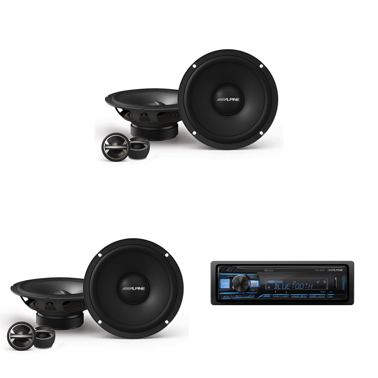 Alpine UTE-63BT Mech-less Digital Media Receiver with Bluetooth® Wireless Tec…