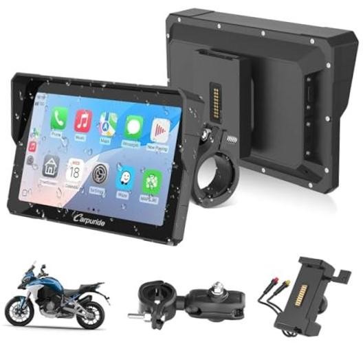 Motorcycle GPS Wireless Carplay/Android Auto, 7″ Waterproof W702S PRO