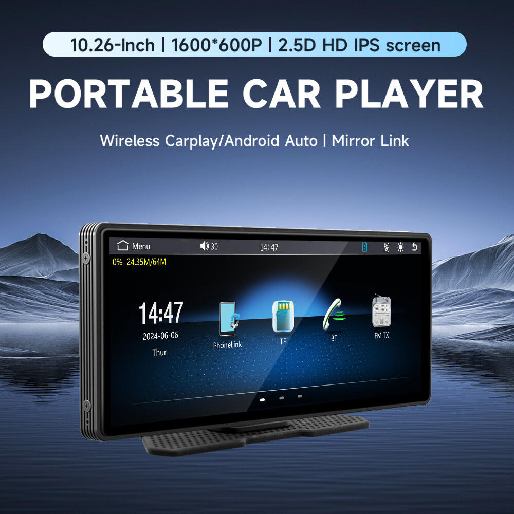 10.26″carplay smart screen navigator portable mp5 player portable carplay screen