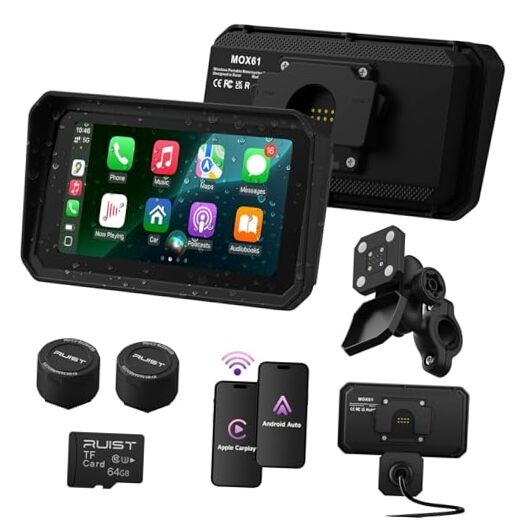 MOX61 Motorcycle Carplay HD Touchscreen 6.1″, Wireless Apple 6.1 inch screen