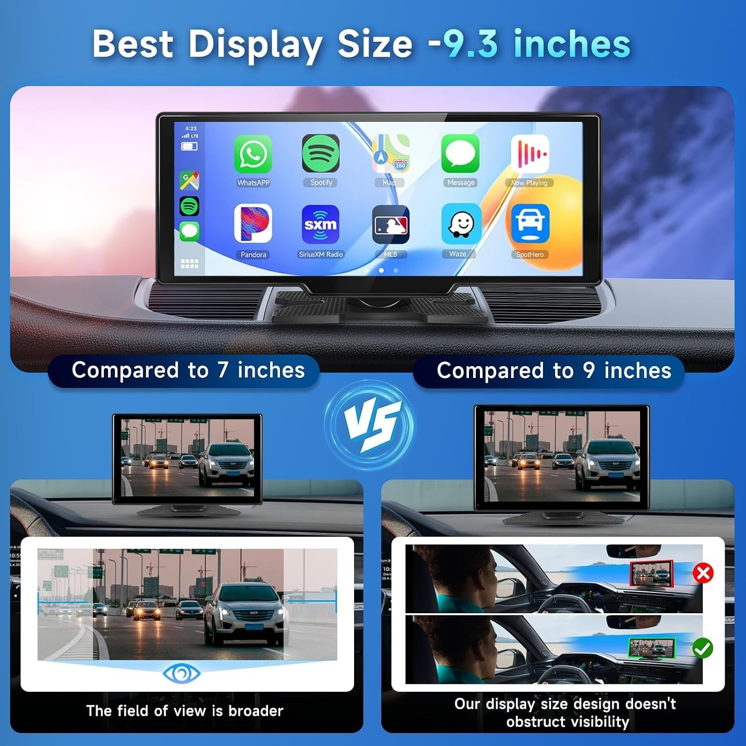 Touchscreen Car Radio, Bluetooth FM Transmitter, 2.5K Camera