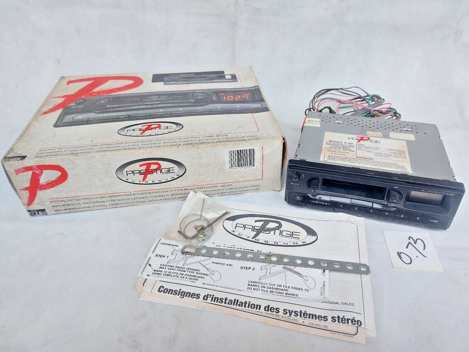 Prestige Autosound P-50 Detachable Face Electronically Tuned AM/FM/MPX Cassette
