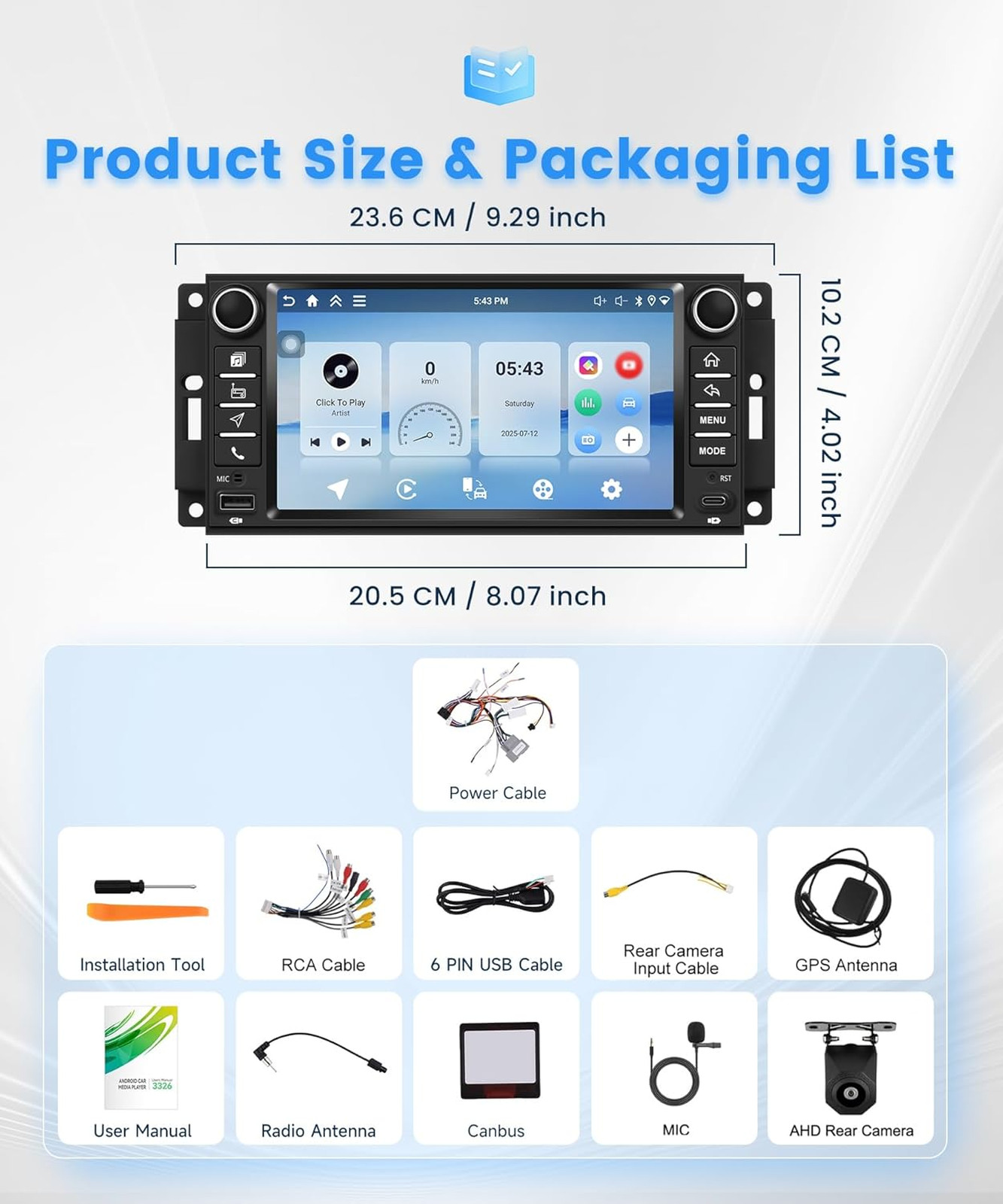 Car Stereo Android Touchscreen for Jeep Wrangler Patriot Grand Cherokee Cherokee
