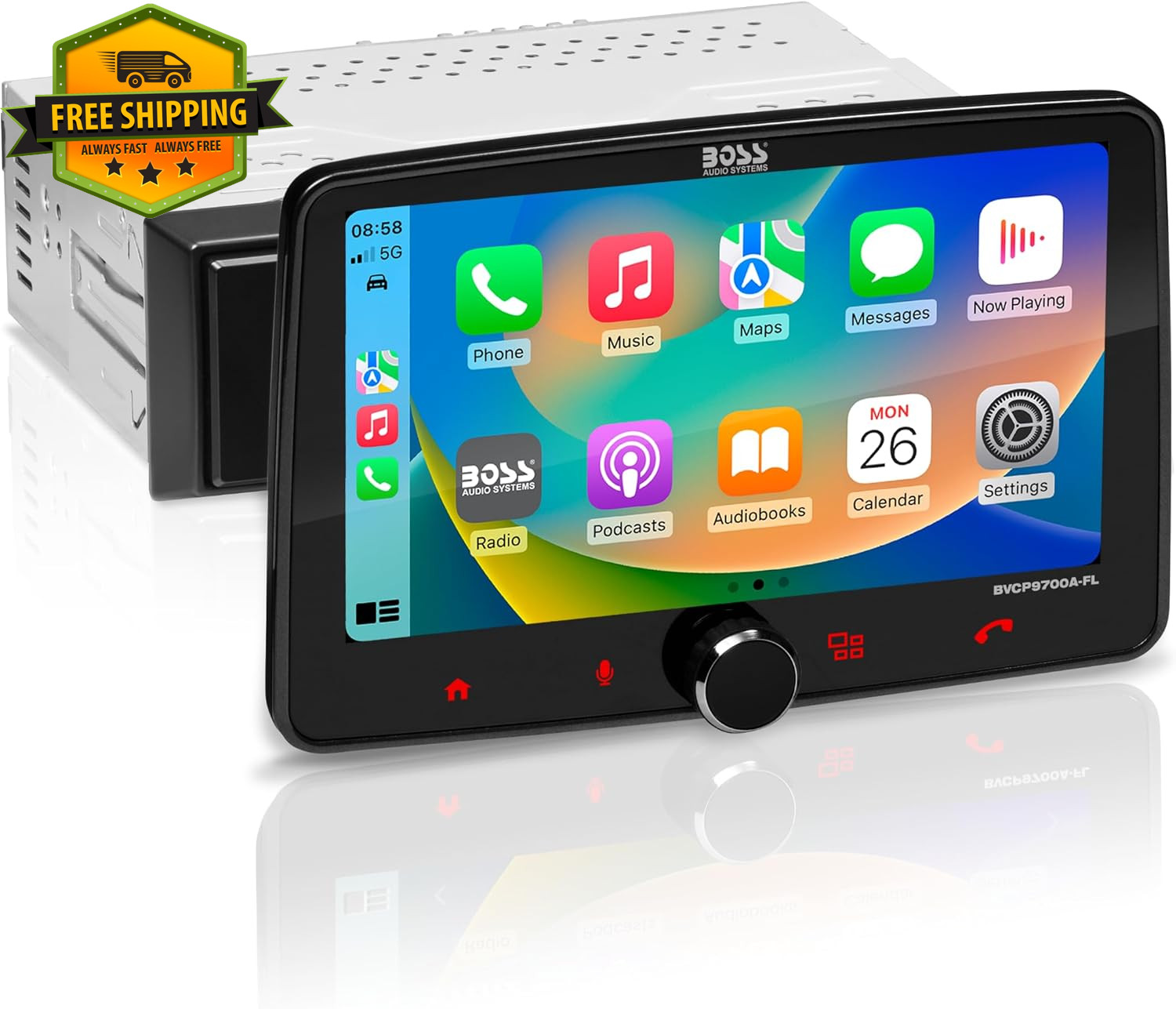 Single DIN Car Stereo 7 Inch Touchscreen Wireless CarPlay Android Auto Radio