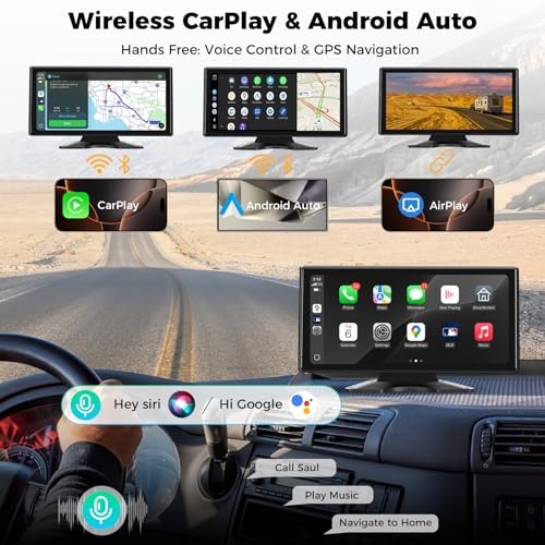 Truck RV Camera System with CarPlay & Android Auto,10.36” Touch Screen with