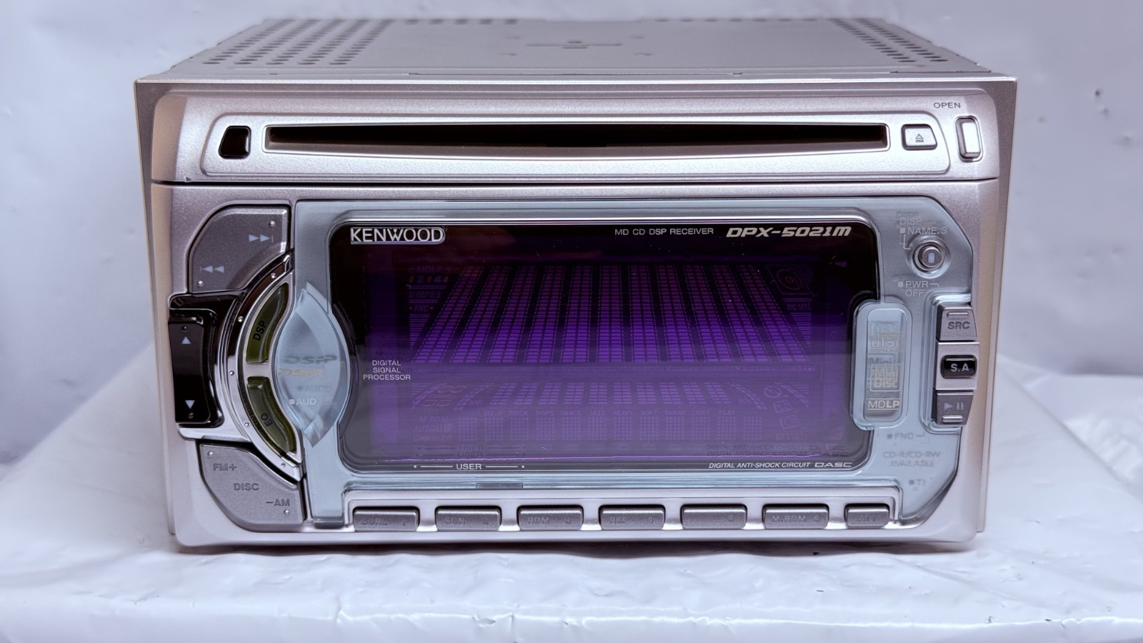 KENWOOD DPX-5021M 2DIN CD MD Car Audio w/ External Bluetooth Tested JDM Japan