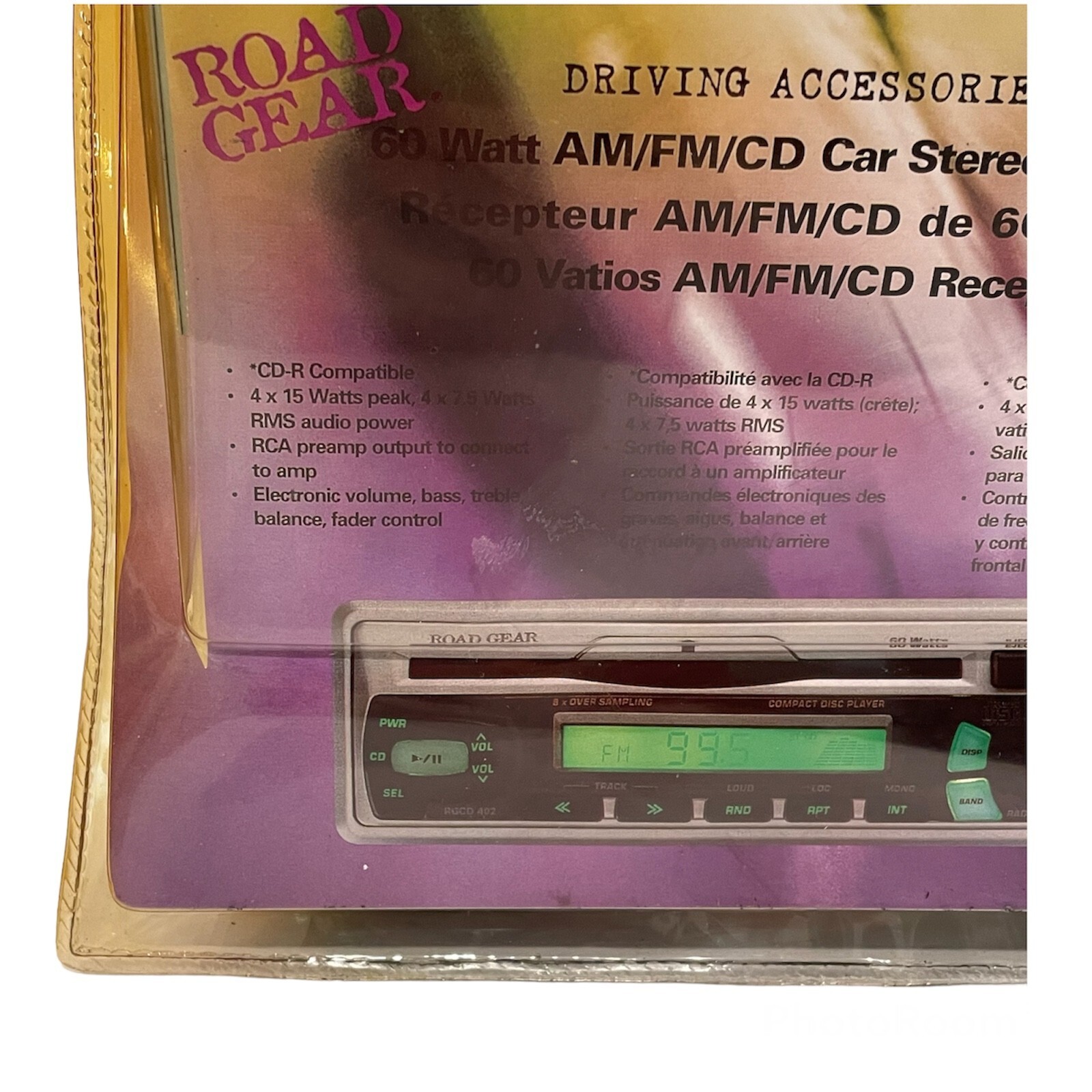 Road Gear 60 Watt AM FM CD Car Stereo Receiver RGCD402 New Old Stock