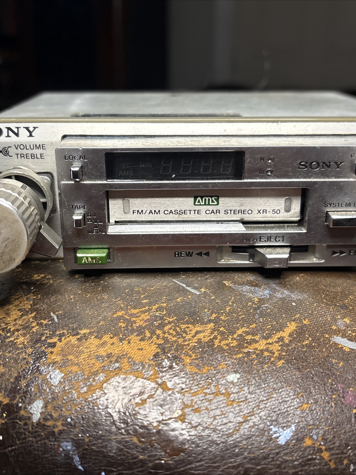 Sony XR-50 Radio FM/AM Cassette Car Stereo (Untested) Old School Two Knob Muscle