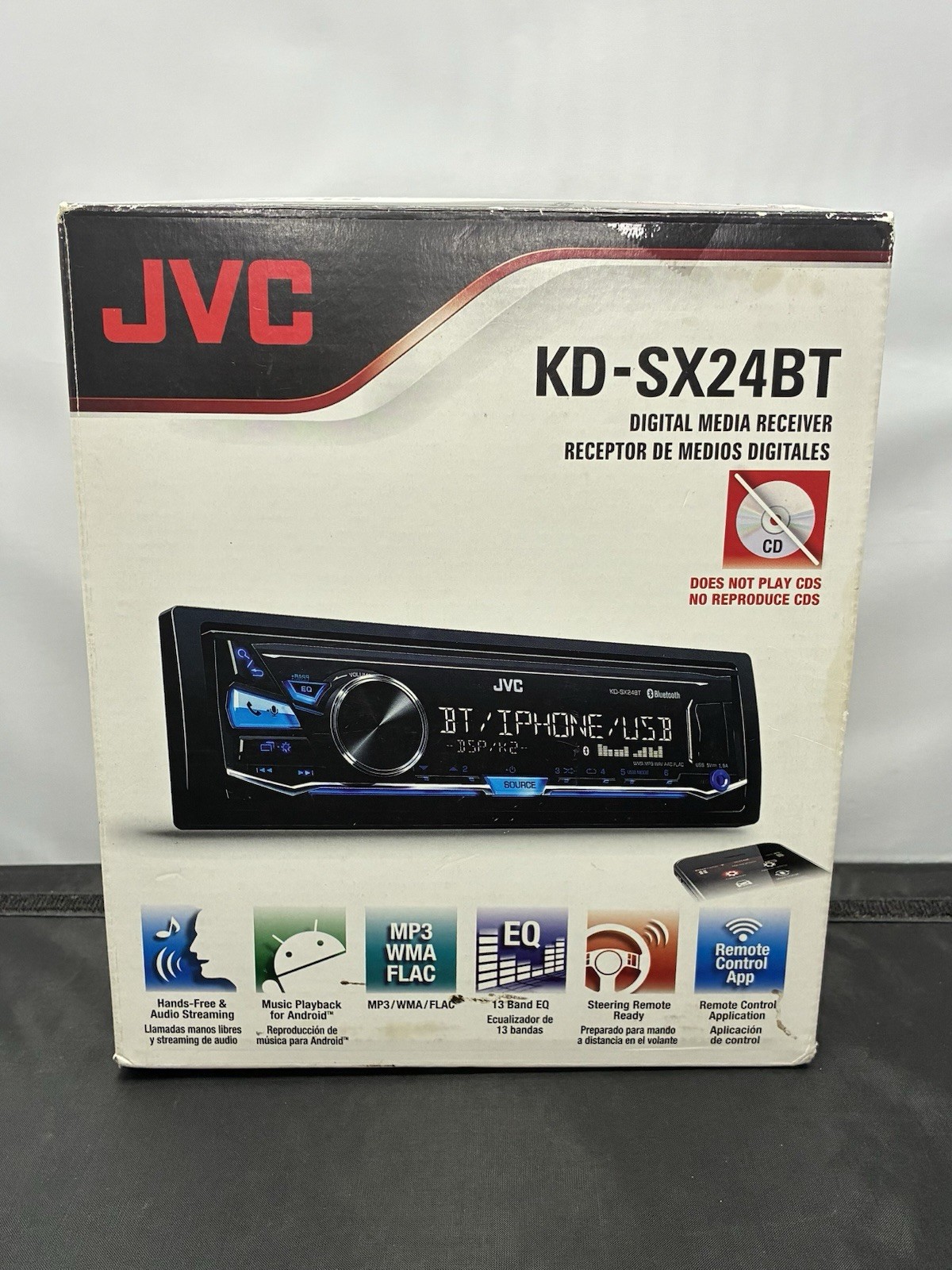 JVC KD-SX24BT Digital Media Receiver For Bluetooth, iPod, And iPhone