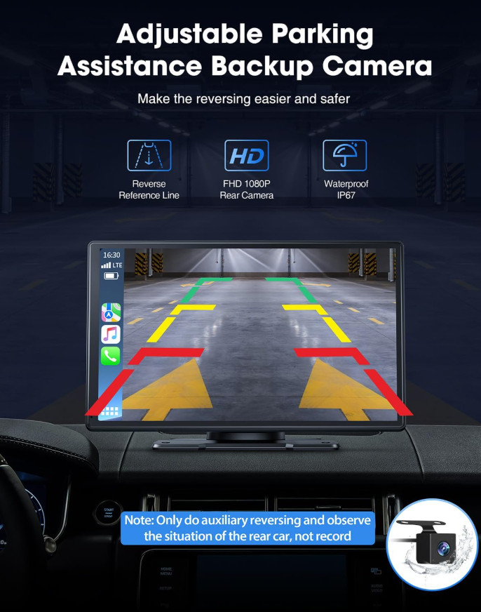 Smart Screen Carplay Car Audio Unit With 9″ Touchscreen & GPS Nav RC07, Open Box