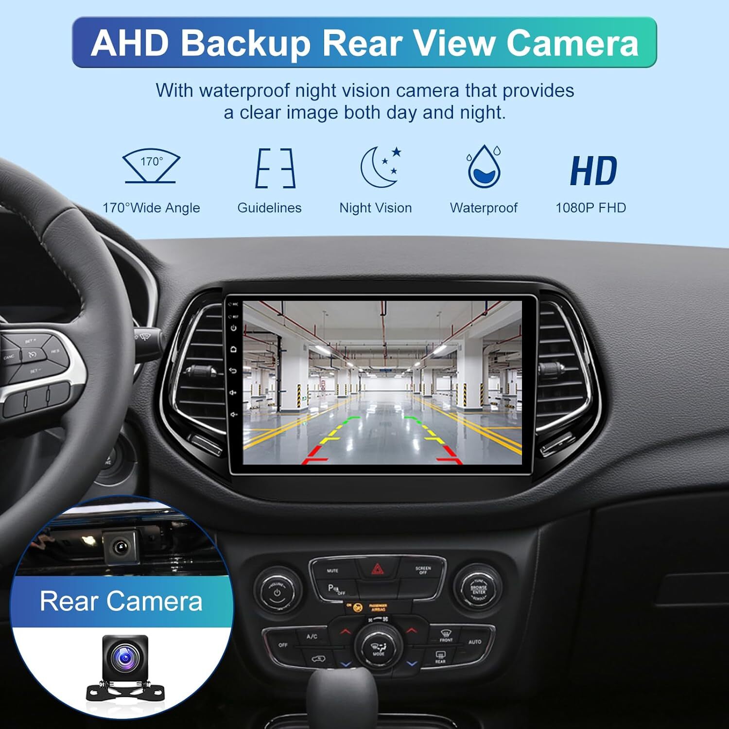 For Jeep Compass 2017-2020 Android 12 Car Stereo Radio GPS NAVI Player Android12