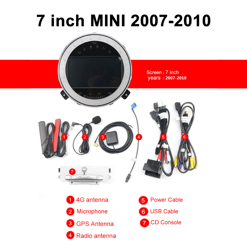 Android 11 Car Radio Player Wireless Carplay For BMW Mini Cooper R56 2007-2010