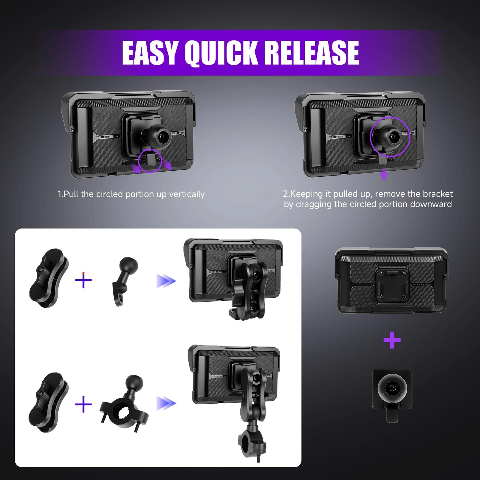 5 Inch Motorcycle Carplay Screen with Wireless Carplay Android Auto for Car, …