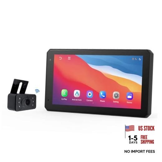 6.1 Inch Portable Car Screen, Wireless & Wired CarPlay Android Auto, 1080P