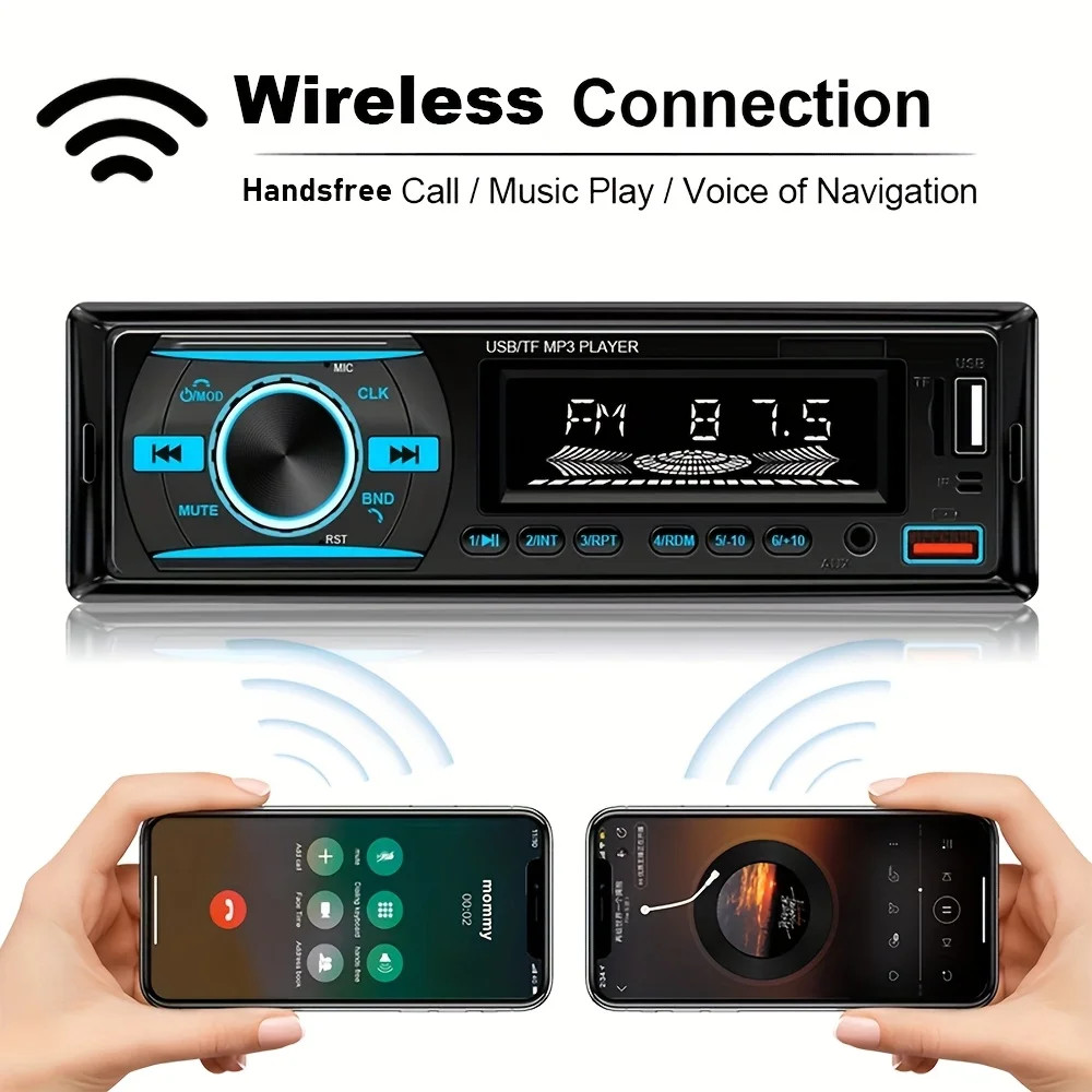 Car Radio Stereo MP3 Player FM Radio 60W*4 Audio Music TF 1 din in Dash Kit