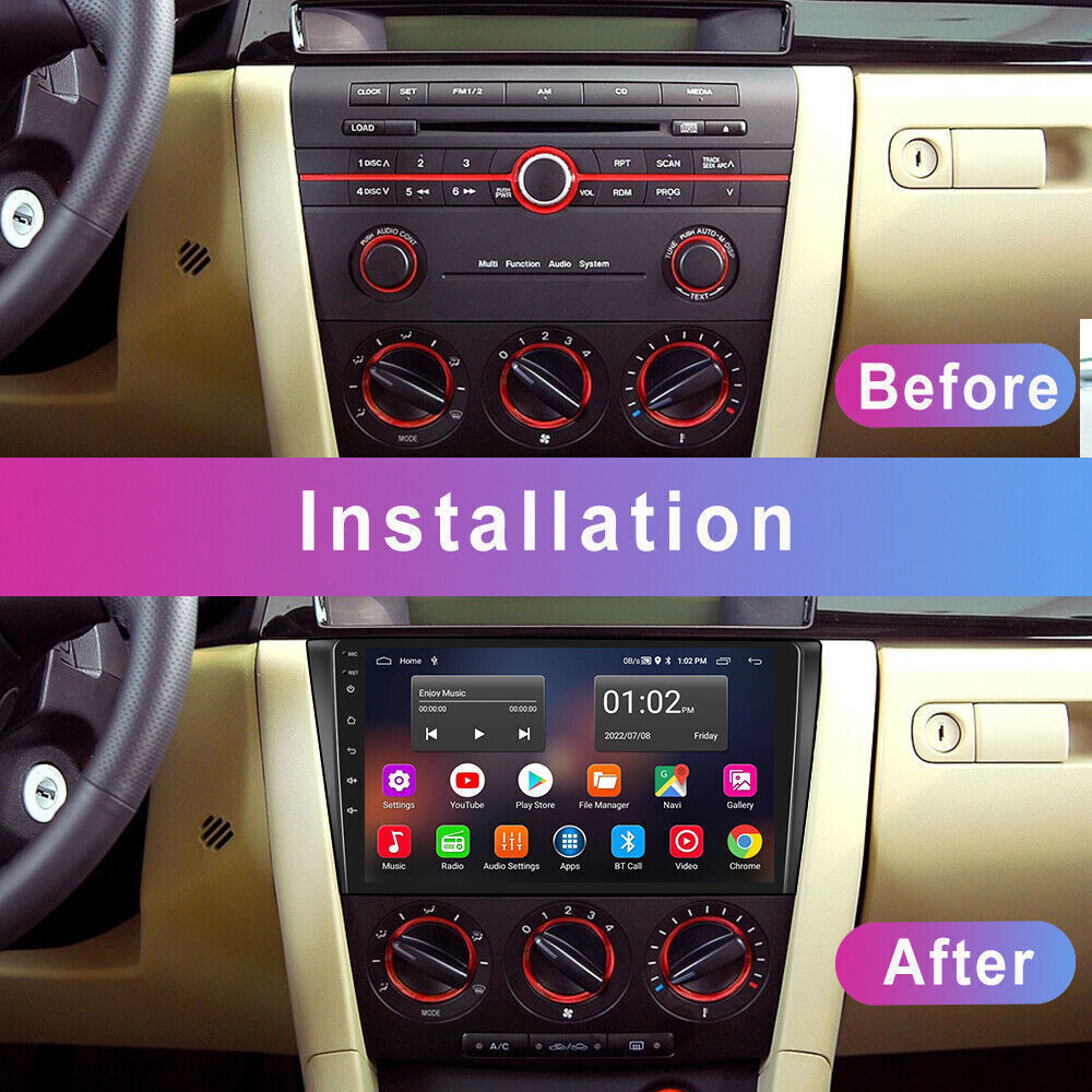 For Mazda 3 2004-2009 Android 12 Apple Carplay Car Stereo Radio GPS Navi 2+32GB
