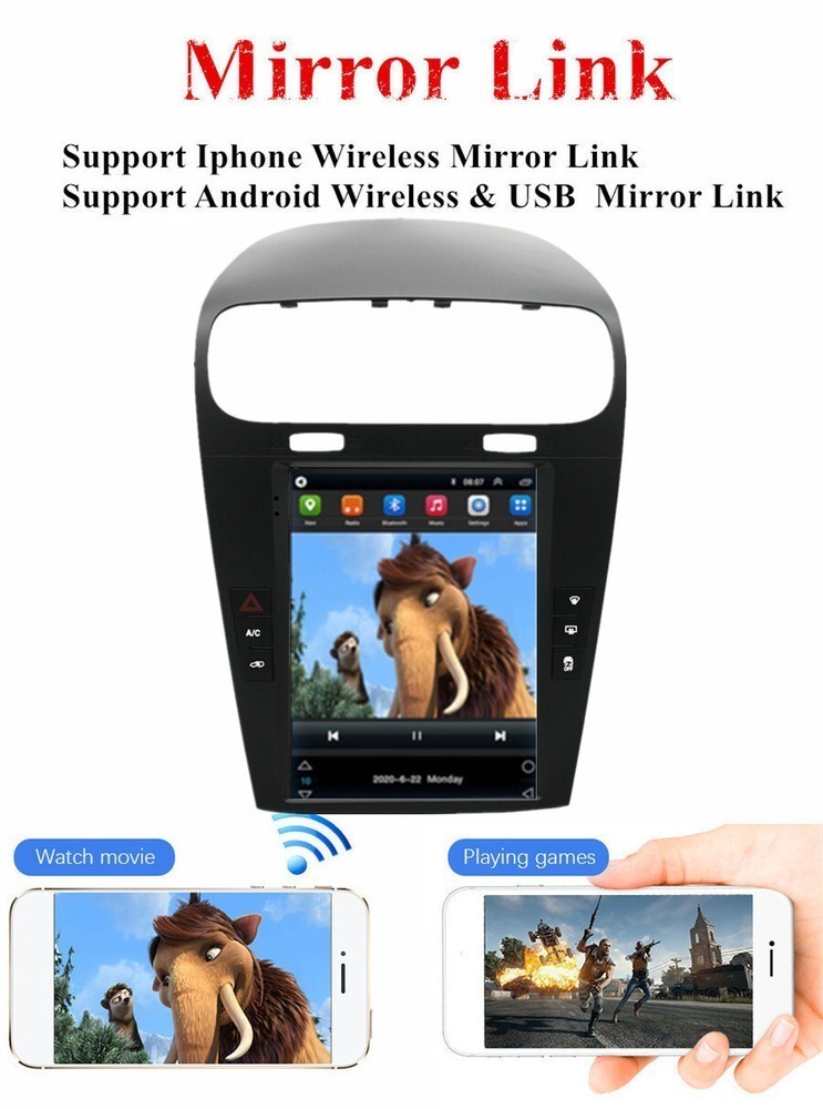 9.7″ Android Car Stereo Radio CarPlay GPS Maps Navi For Dodge Journey 2012-2020