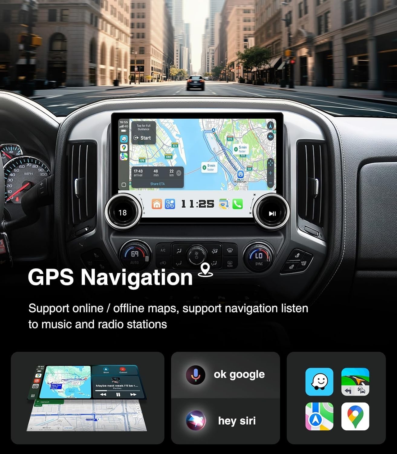 11.5″ for 2014-2018 Chevy Silverado GMC Sierra Android 14 Car Stereo Radio