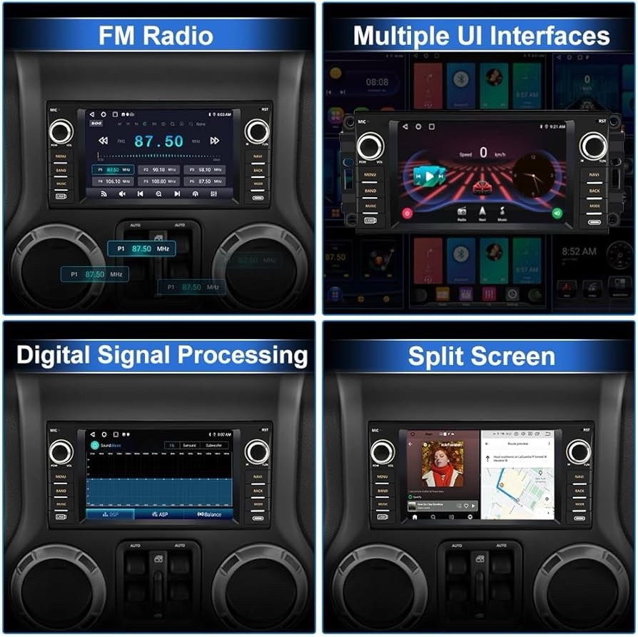 7 inch Car Radio Jeep Wrangler JK Compass Patriot Chrysler Dodge RAM Charger GPS