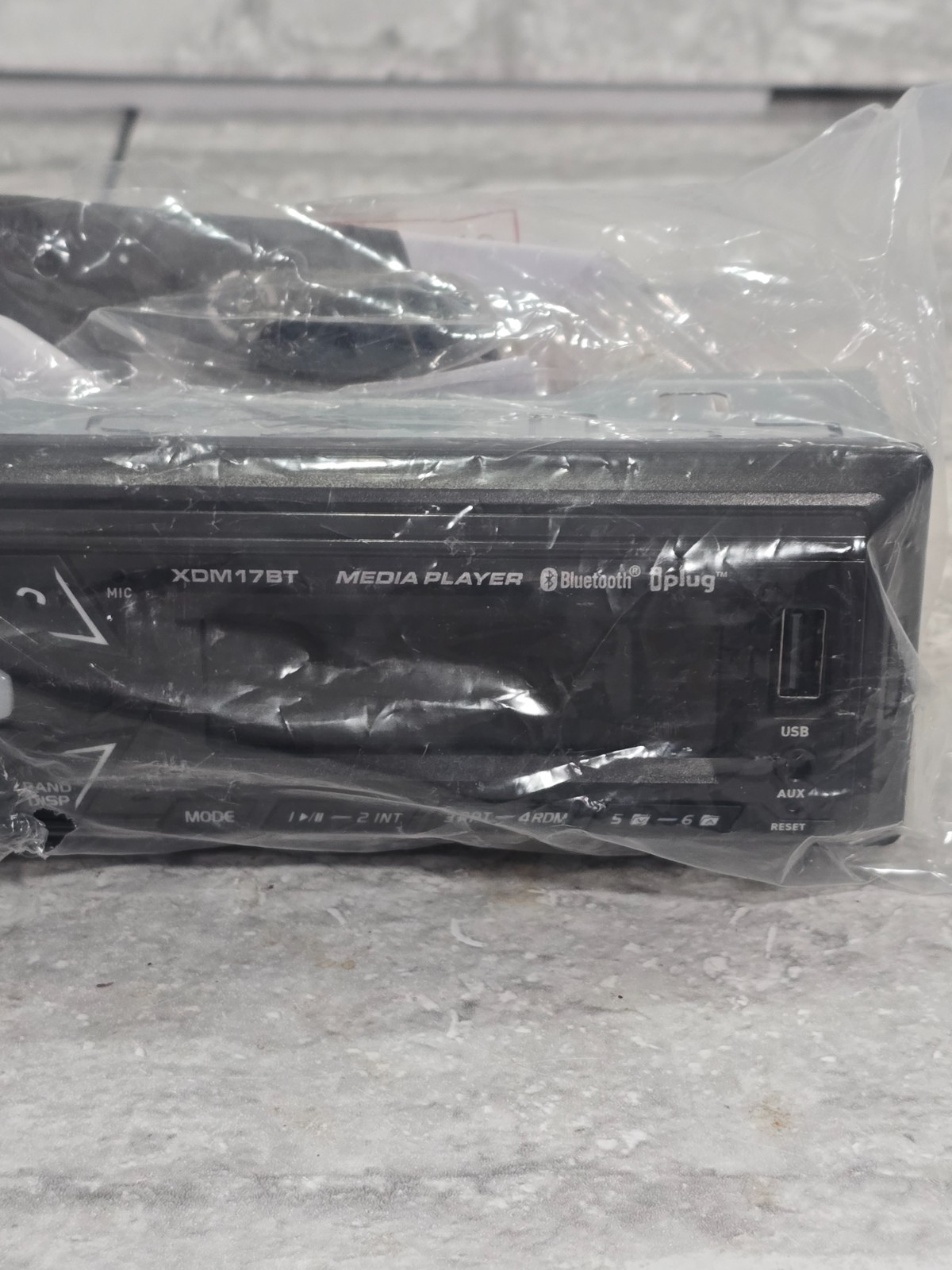 Dual Electronics XDM17BT Single DIN Car Stereo AM FM Stereo w/ 4 New speakers