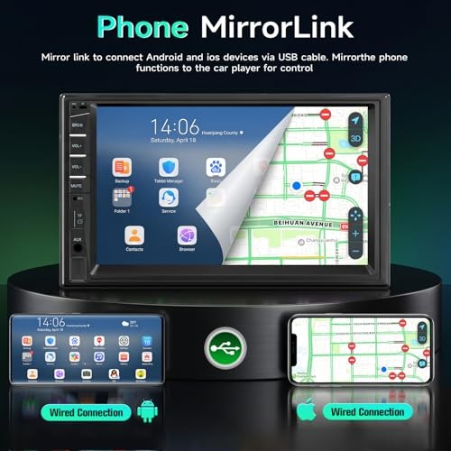 Car Stereo Double Din Radio with Bluetooth, Car Car MP5 Player(No CarPlay)