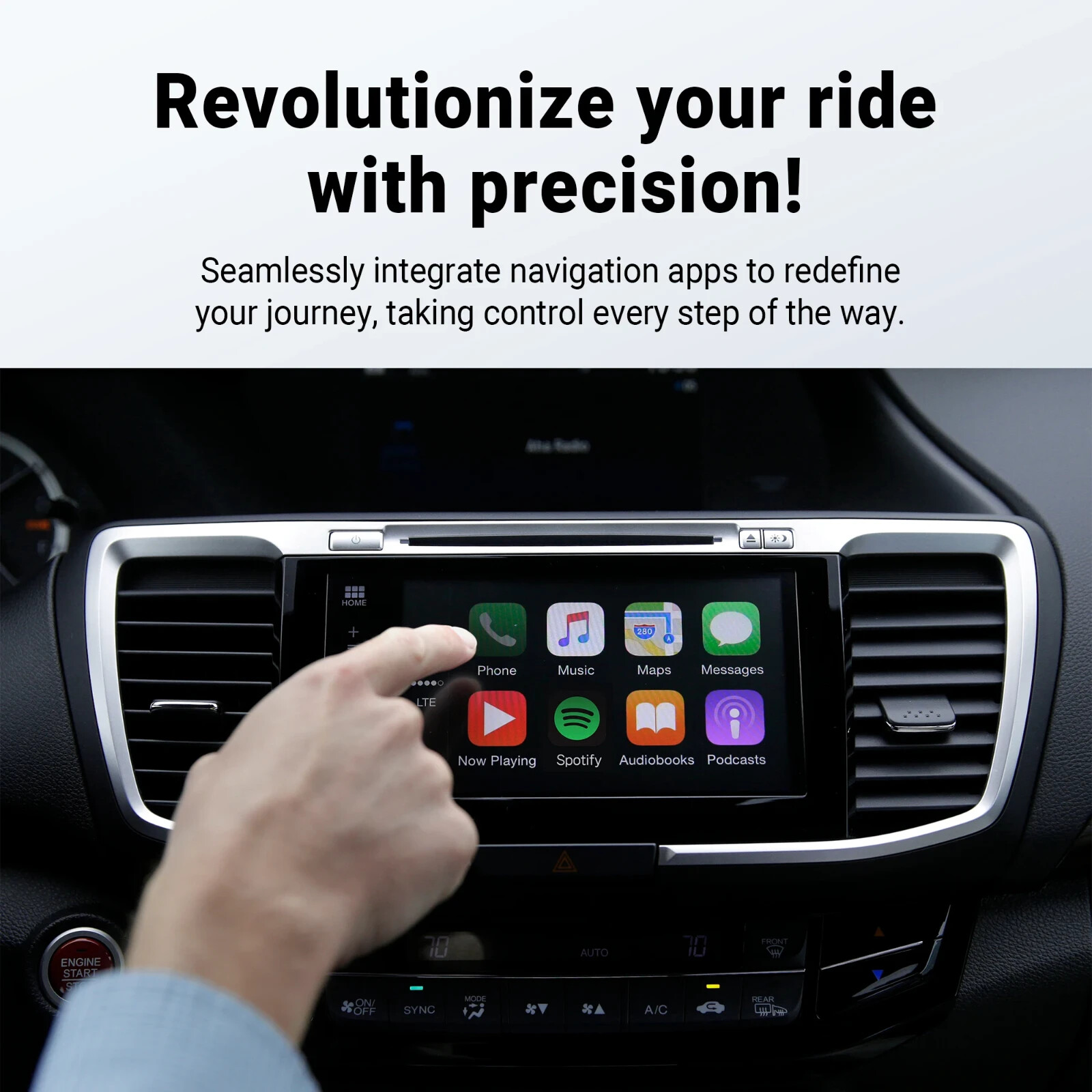 Mini Wireless Carplay / Android Auto Adapter USB Plug & Play, Music & Phone Call